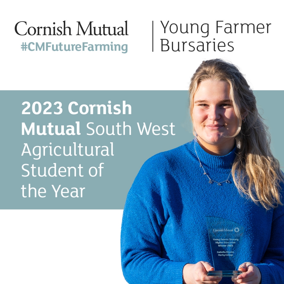 An award-winning young farmer is looking forward to a promising career in agriculture