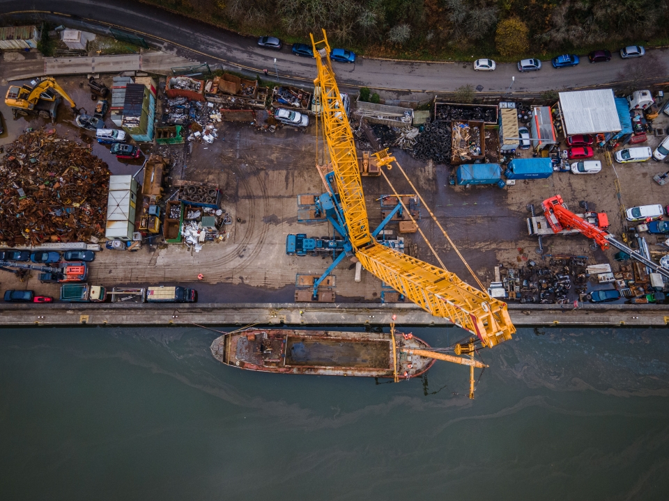 Truro Recycling Centre showcases their boat dismantling service